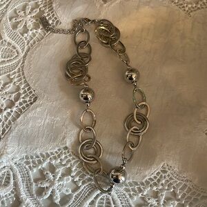 FAC Silvertone necklace 10/12 inches